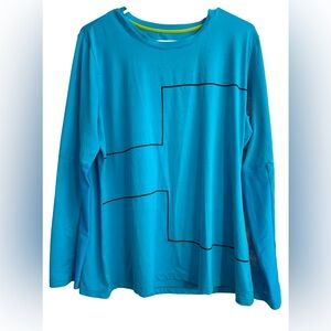 EP Pro Sport Blue Geometric Long Sleeve Top